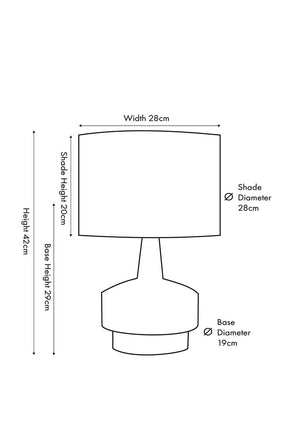 Pacific Elio Wood Effect Textured Ceramic Table Lamp, White
