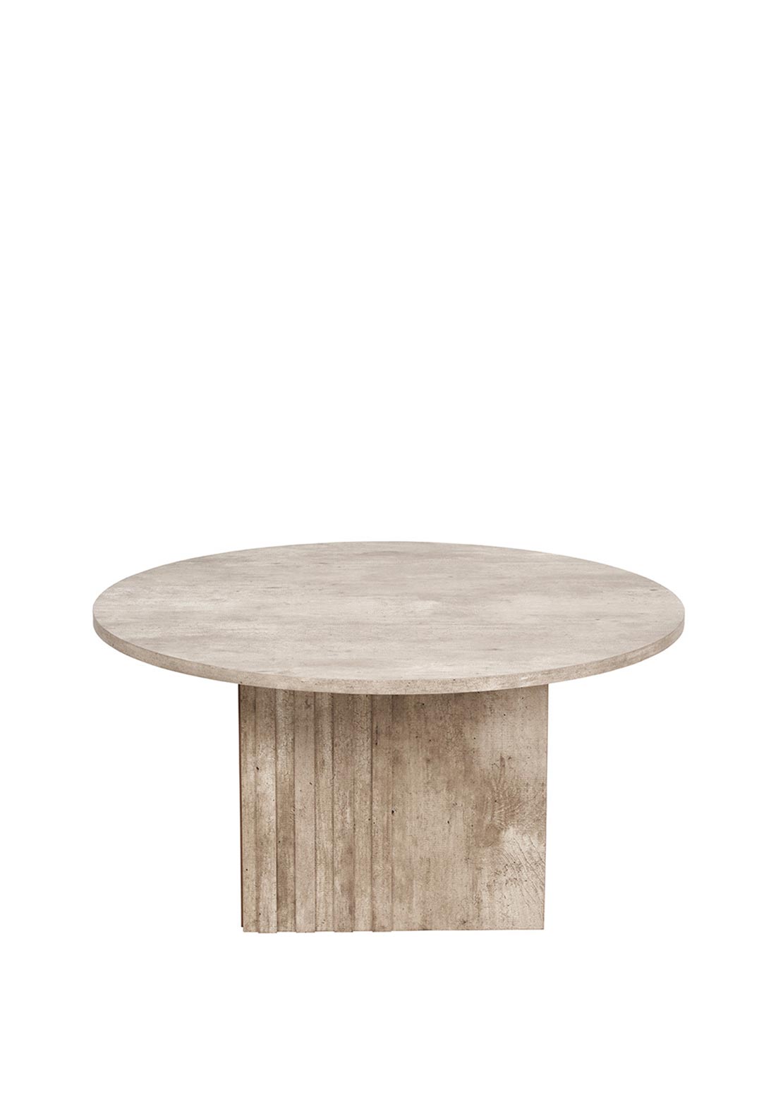 Pacific Elkton Concrete Effect Groove Detail Coffee Table, Natural