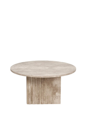 Pacific Elkton Concrete Effect Groove Detail Coffee Table, Natural