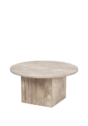 Pacific Elkton Concrete Effect Groove Detail Coffee Table, Natural