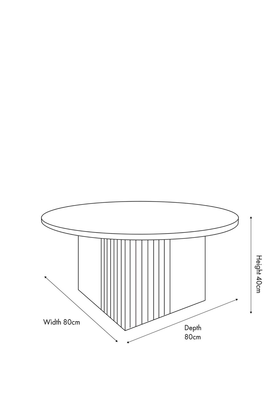 Pacific Elkton Concrete Effect Groove Detail Coffee Table, Natural