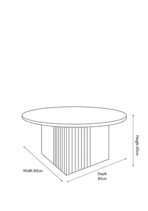 Pacific Elkton Concrete Effect Groove Detail Coffee Table, Natural