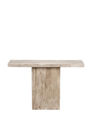 Pacific Elkton Concrete Effect Groove Detail Console Table, Natural