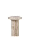 Pacific Elkton Concrete Effect Groove Detail Side Table, Natural