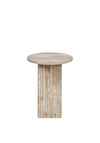 Pacific Elkton Concrete Effect Groove Detail Side Table, Natural