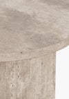 Pacific Elkton Concrete Effect Groove Detail Side Table, Natural