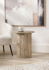 Pacific Elkton Concrete Effect Groove Detail Side Table, Natural