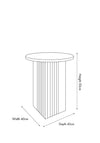 Pacific Elkton Concrete Effect Groove Detail Side Table, Natural