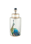 Pacific Avas Peacock Tall Ceramic Table Lamp, Silver