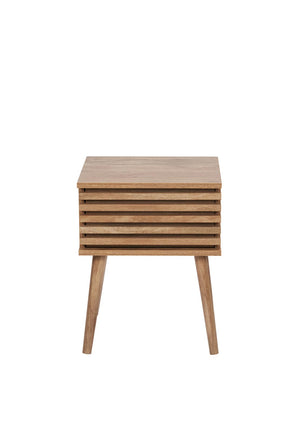 Pacific Larvik Eucalyptus Wood Bedside Table, Brown