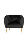 Pacific Lucca Velvet Armchair, Black