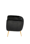 Pacific Lucca Velvet Armchair, Black