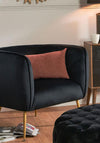Pacific Lucca Velvet Armchair, Black