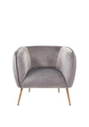 Pacific Lucca Velvet Armchair, Grey