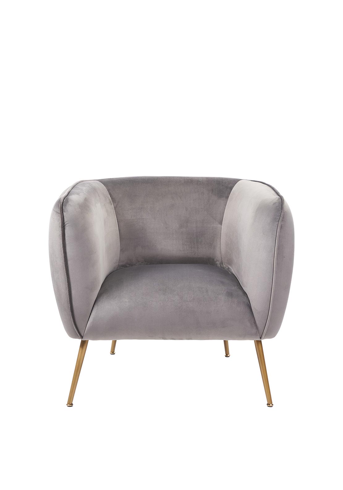 Pacific Lucca Velvet Armchair, Grey