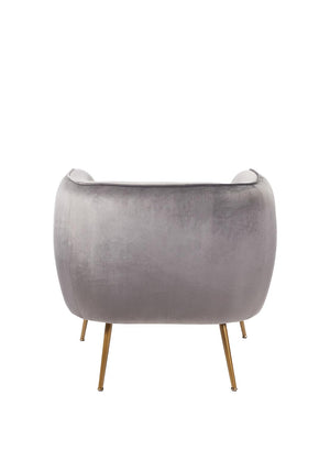 Pacific Lucca Velvet Armchair, Grey