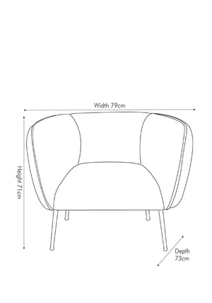 Pacific Lucca Velvet Armchair, Grey