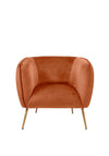 Pacific Lucca Velvet Armchair, Tobacco