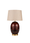 Pacific Lucien Tortoiseshell Glass Tall Table Lamp, Brown