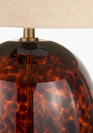 Pacific Lucien Tortoiseshell Glass Tall Table Lamp, Brown