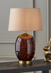 Pacific Lucien Tortoiseshell Glass Tall Table Lamp, Brown