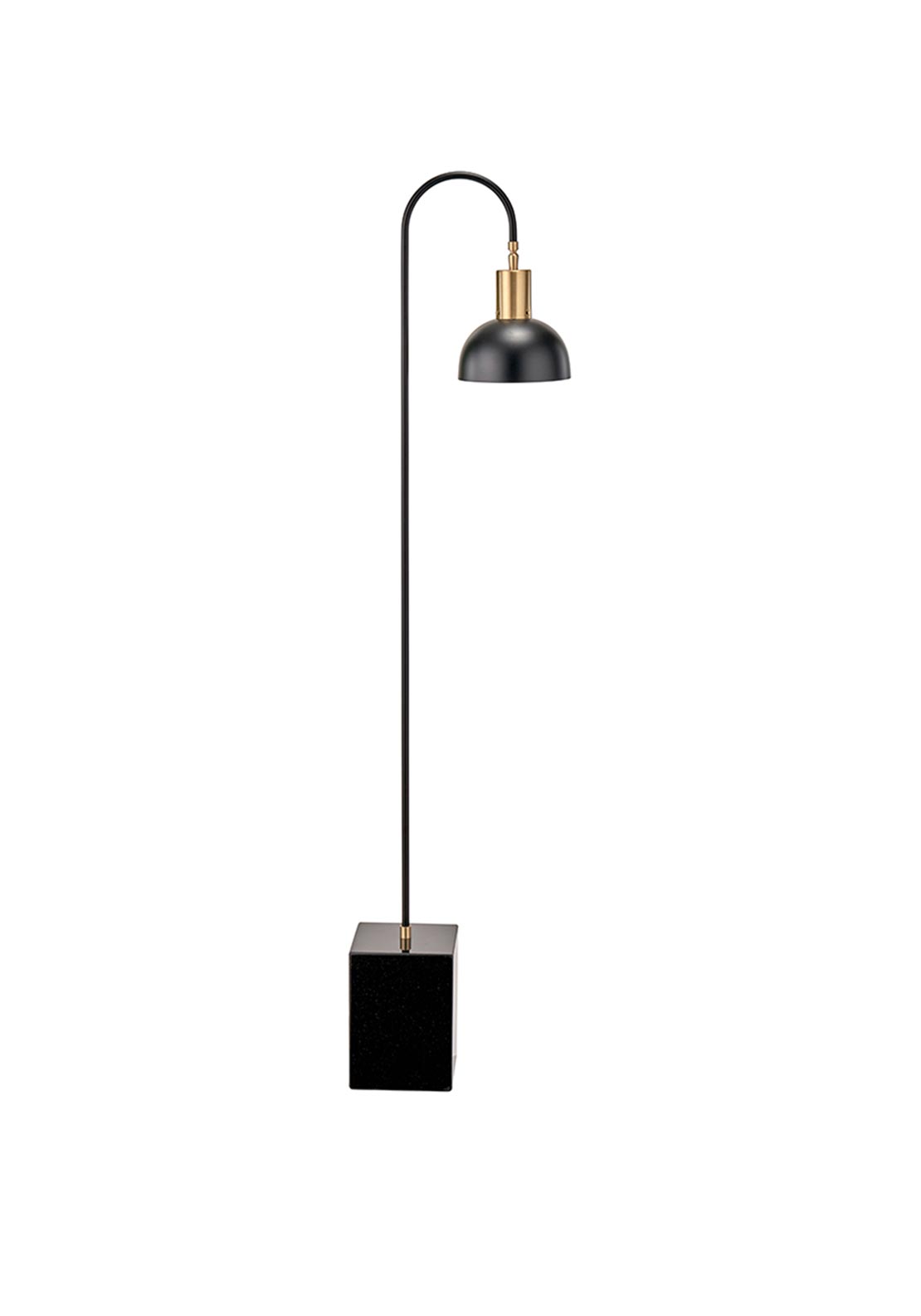 Pacific Mayfair Matt Domed Floor Lamp, Black and Gold