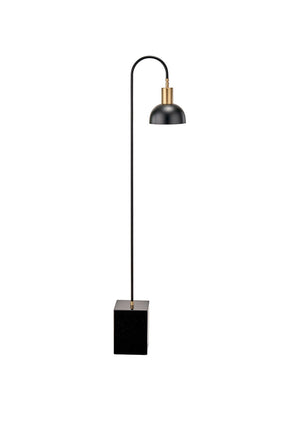 Pacific Mayfair Matt Domed Floor Lamp, Black and Gold