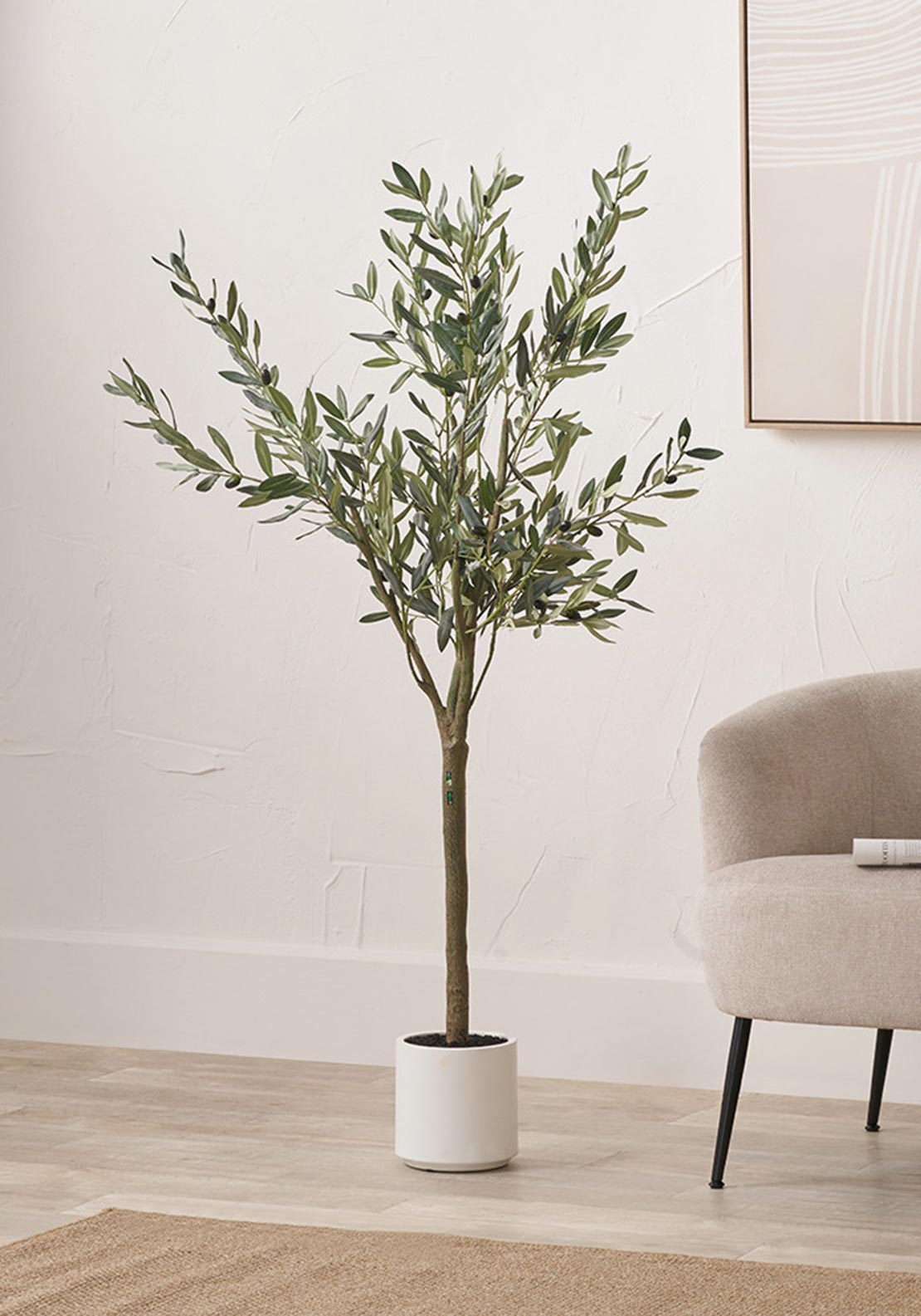 Pacific Medium Faux Olive Tree in Pot, Taupe