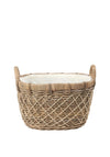 Pacific Rattan Oval Handles Laundry Basket, Brown
