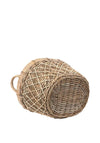 Pacific Rattan Oval Handles Laundry Basket, Brown