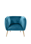 Pacific Lucca Velvet Armchair, Blue