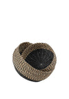 Pacific Set of 2 Seagrass Round Baskets, Brown and Black