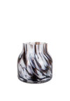 Pacific Tortoiseshell Glass Vase, Brown and White