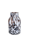 Pacific Tortoiseshell Tall Glass Vase, Brown and White