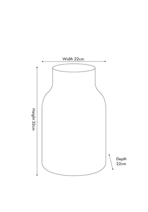 Pacific Tortoiseshell Tall Glass Vase, Red and White