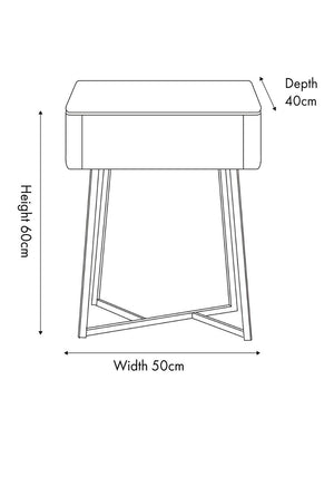 Pacific Ukiah Oak Veneer Bedside Table, Grey and Black
