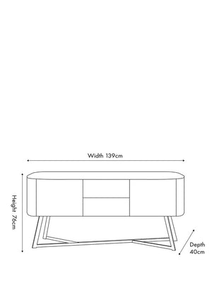 Pacific Ukiah Ash Veneer Sideboard, Black