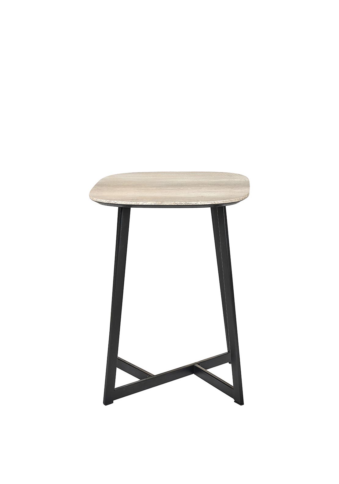 Pacific Ukiah Oak Veneer Side Table, Grey and Black