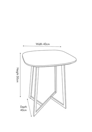 Pacific Ukiah Oak Veneer Side Table, Grey and Black