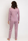 Serafina Collection Heart Print 2-Piece Nightwear Set, Lilac