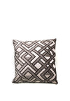 Riva Paolettti Henley Geo Print Feather Cushion 50x50cm, Grey Multi