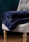 Riva Paoletti Contemporary Empress Large Faux Fur Throw, Navy