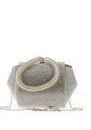 Zen Collection Diamante Encrusted Pouch Bag, Gold