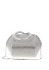 Zen Collection Diamante Encrusted Pouch Bag, Silver