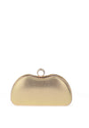Zen Collection Pearl Encrusted Ring Top Clutch Bag, Gold