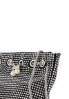 Zen Collection Diamante Bucket Bag, Silver & Black