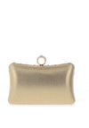 Zen Collection Diamante Pearl Tear Drop Clutch Bag, Gold