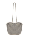 Zen Collection Diamante Bucket Bag, Silver