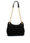 Zen Collection Diamond Quilt Shoulder Bag, Black