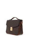 Zen Collection Geo Check Flap Over Grab Bag, Camel